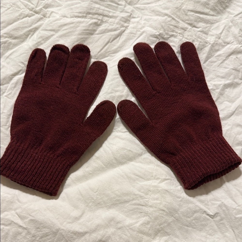 Wild Fable Brown and Red Gloves